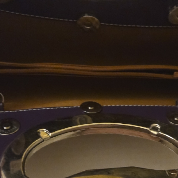 Chic Brown Clutch with Gold Handle - Picture 8 of 11